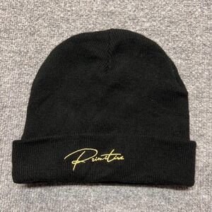 Primitive Beanie Mens One Size Black Cuffed Knit Winter Casual Streetwear Logo